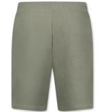 Martina Camisa oversize acanalada - Conjunto de verano para hombre - Conjunto de dos piezas - Conjunto - 0095 - Gris