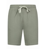 Martina Camisa oversize acanalada - Conjunto de verano para hombre - Conjunto de dos piezas - Conjunto - 0095 - Gris