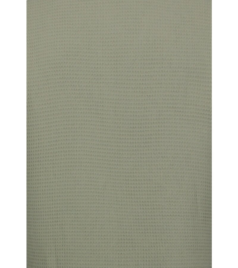 Martina Camisa oversize acanalada - Conjunto de verano para hombre - Conjunto de dos piezas - Conjunto - 0095 - Gris