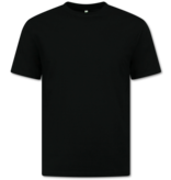 New Ment Camiseta Oversize para Hombre - Camiseta Lisa Blanca - 6530 - Negro