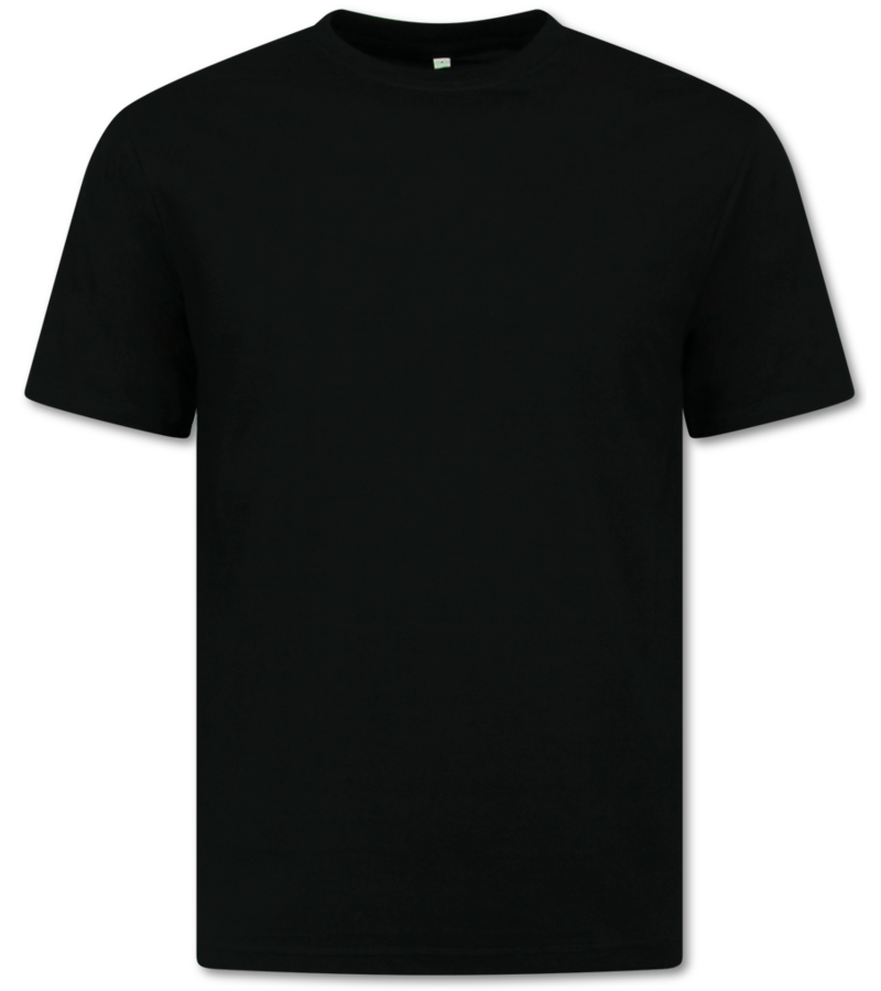 New Ment Camiseta Oversize para Hombre - Camiseta Lisa Blanca - 6530 - Negro