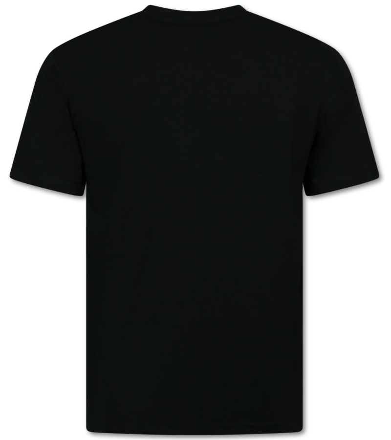New Ment Camiseta Oversize para Hombre - Camiseta Lisa Blanca - 6530 - Negro