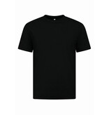 New Ment Camiseta Oversize para Hombre - Camiseta Lisa Blanca - 6530 - Negro