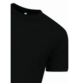 New Ment Camiseta Oversize para Hombre - Camiseta Lisa Blanca - 6530 - Negro
