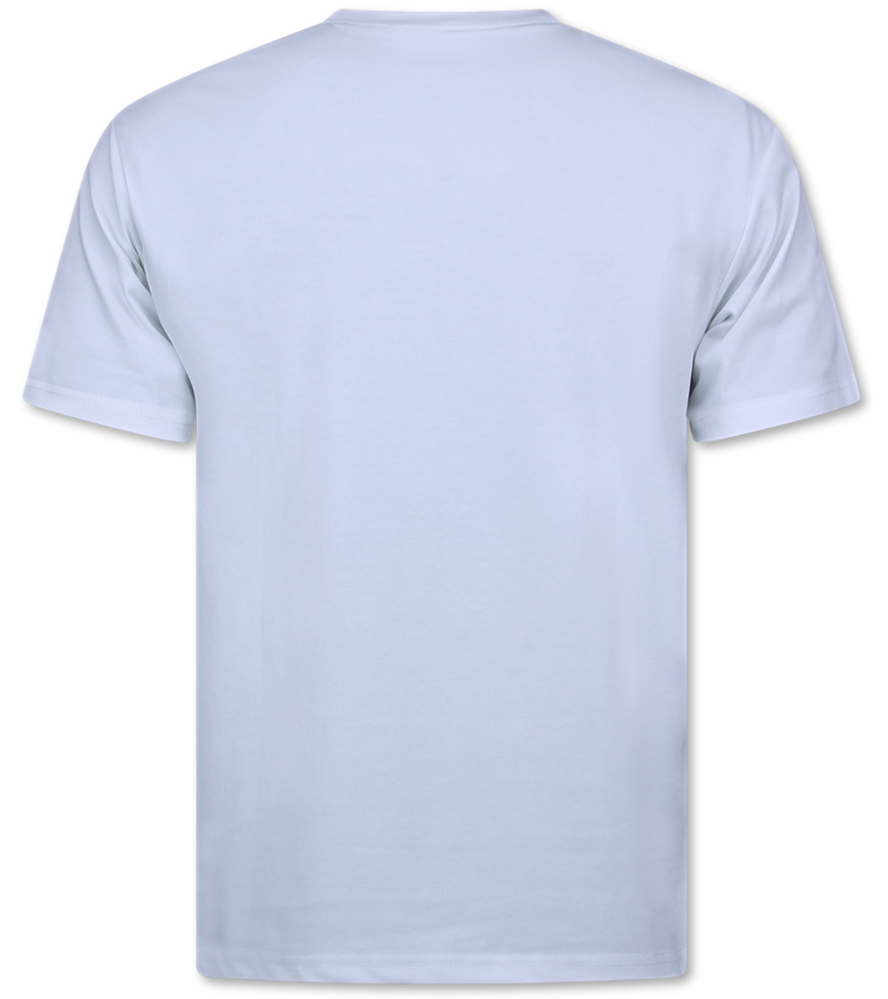 New Ment Camiseta holgada para hombre - Camiseta lisa en blanco - 6530 - Blanco