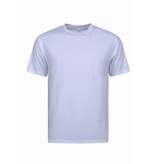 New Ment Camiseta holgada para hombre - Camiseta lisa en blanco - 6530 - Blanco