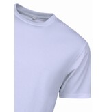 New Ment Camiseta holgada para hombre - Camiseta lisa en blanco - 6530 - Blanco