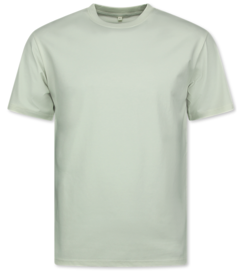 New Ment Camiseta Oversize para Hombre - Camiseta Lisa Blanca - 6530 - Beige
