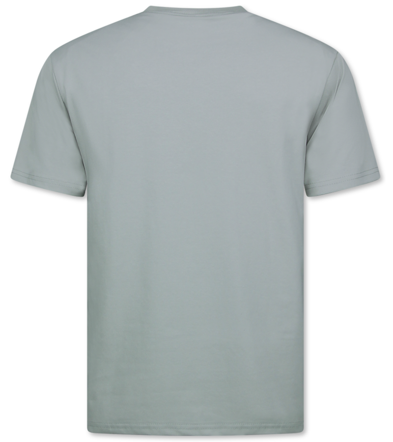 New Ment Camiseta holgada para hombre - Camiseta lisa blanca - 6530 - Gris