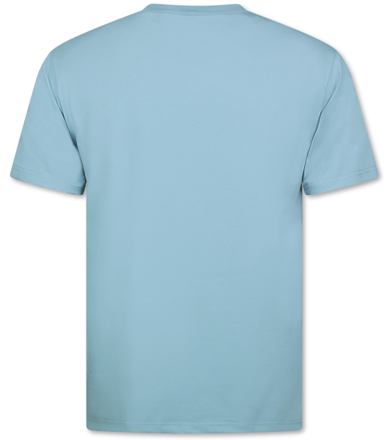 New Ment Camiseta Oversize para Hombre - Camiseta Lisa Blanca - 6530 - Azul