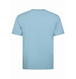 New Ment Camiseta Oversize para Hombre - Camiseta Lisa Blanca - 6530 - Azul