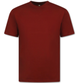 New Ment Camiseta Oversize para Hombre - Camiseta Lisa Blanca - 6530 - Burdeos
