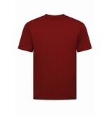 New Ment Camiseta Oversize para Hombre - Camiseta Lisa Blanca - 6530 - Burdeos