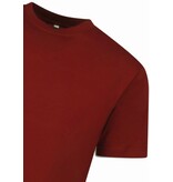 New Ment Camiseta Oversize para Hombre - Camiseta Lisa Blanca - 6530 - Burdeos