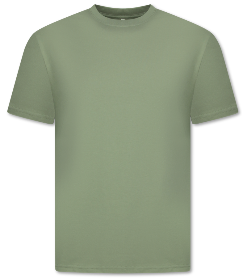 New Ment Camiseta Oversize para Hombre - Camiseta Lisa Blanca - 6530 - Verde
