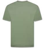 New Ment Camiseta Oversize para Hombre - Camiseta Lisa Blanca - 6530 - Verde