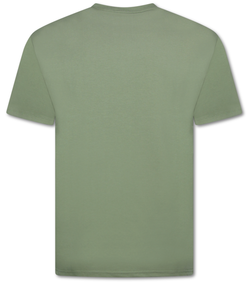 New Ment Camiseta Oversize para Hombre - Camiseta Lisa Blanca - 6530 - Verde