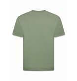 New Ment Camiseta Oversize para Hombre - Camiseta Lisa Blanca - 6530 - Verde