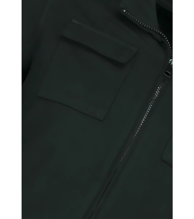 Baker's Camiseta interior con cremallera para hombre - Sin capucha - Chaleco deportivo para hombre - 579 - Negro