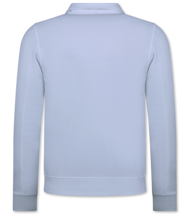 Baker's Camiseta interior con cremallera para hombre - Sin capucha - Chaleco deportivo para hombre - 579 - Blanco