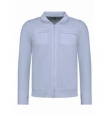 Baker's Camiseta interior con cremallera para hombre - Sin capucha - Chaleco deportivo para hombre - 579 - Blanco
