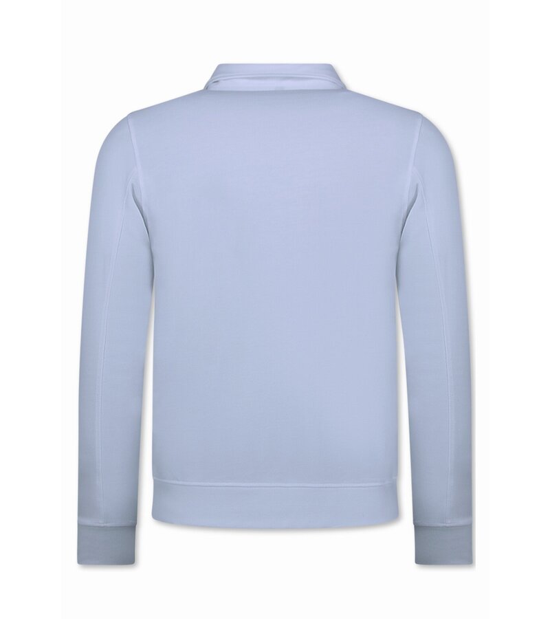 Baker's Camiseta interior con cremallera para hombre - Sin capucha - Chaleco deportivo para hombre - 579 - Blanco