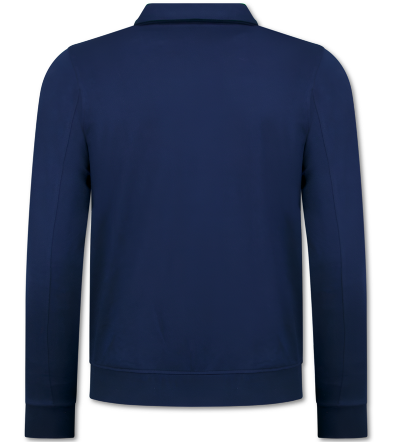 Baker's Camiseta interior con cremallera para hombre - Sin capucha - Chaleco deportivo para hombre - 579 - Azul