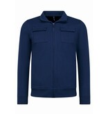 Baker's Camiseta interior con cremallera para hombre - Sin capucha - Chaleco deportivo para hombre - 579 - Azul