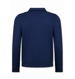 Baker's Camiseta interior con cremallera para hombre - Sin capucha - Chaleco deportivo para hombre - 579 - Azul