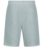Enos Conjunto de verano para hombre - Oversize acanalado - Conjunto de dos piezas - Conjunto doble - Conjunto a juego - F-918 - Gris