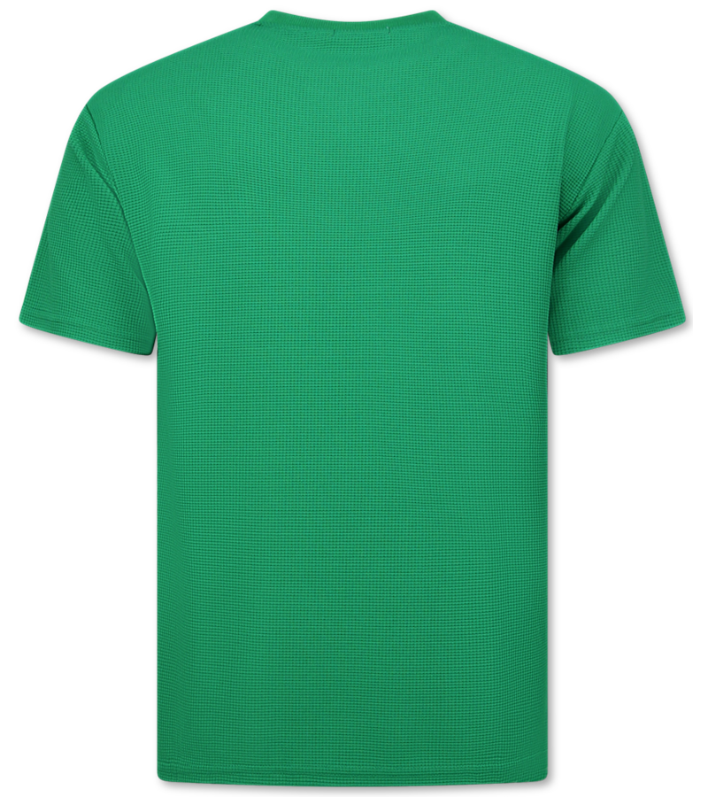 Enos Conjunto de verano para hombre - Oversize acanalado - Conjunto de dos piezas - Conjunto doble - Conjunto a juego - F-918 - Verde