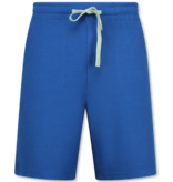 Enos Conjunto de verano para hombre - Oversize acanalado - Conjunto de dos piezas - Conjunto - F-918 - Azul