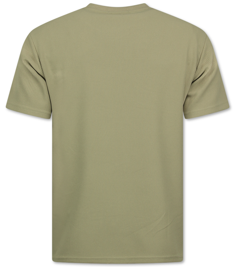 Enos Conjunto de verano para hombre - Dos piezas - Acanalado - Conjunto - F-918 - Marrón