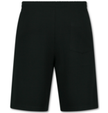 Enos Conjunto de dos piezas - Camisa holgada de canalé - Conjunto de verano para hombre - Conjunto de dos piezas - Conjunto a juego - F-915 - Negro