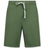 Enos Conjunto de dos piezas - Camisa holgada de canalé - Conjunto de verano para hombre - Conjunto de dos piezas - Conjunto - F-915 - Verde