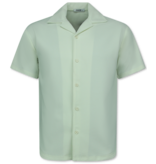 Enos Conjunto de dos piezas - Camisa oversize acanalada - Conjunto de verano para hombre - Conjunto de dos piezas - Conjunto combinado - F-915 - Beige