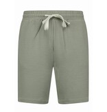 Enos  Camisa oversize acanalada - Conjunto de verano para hombre - Conjunto de dos piezas - Conjunto a juego - MG-009 - Gris