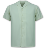 Enos Camisa oversize acanalada - Conjunto de verano para hombre - Camiseta corta para hombre / Camisa oversize para hombre - Conjunto doble - F-919 - Beige