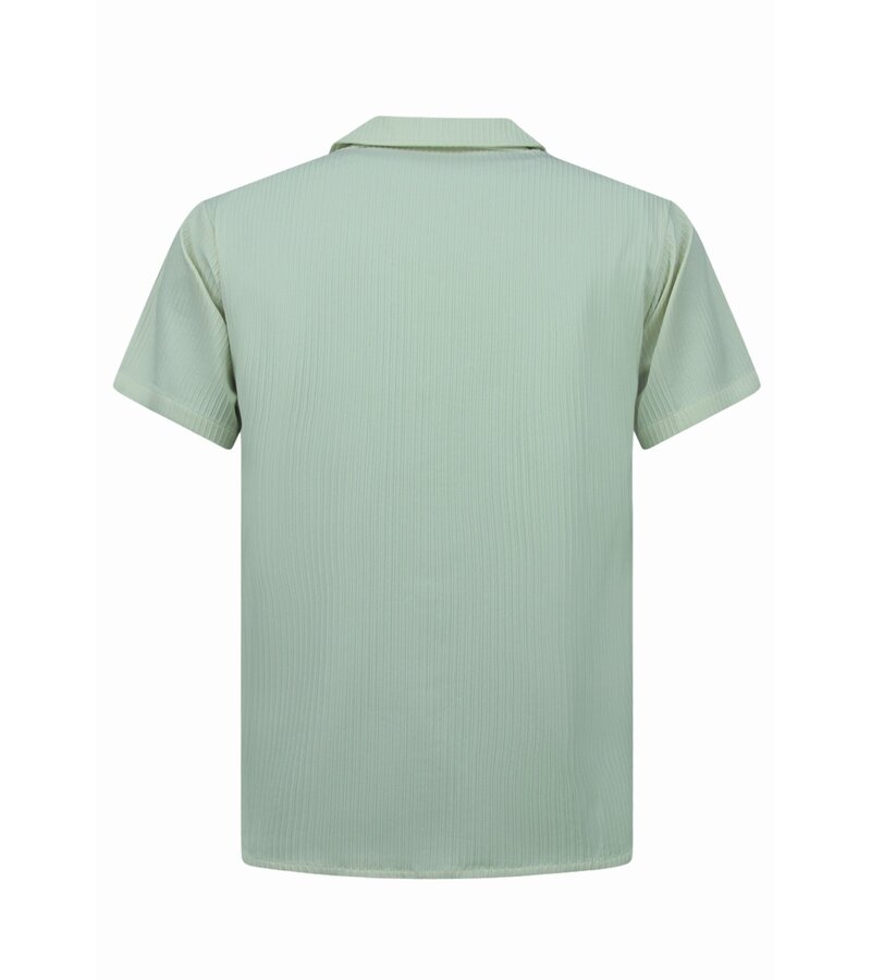 Enos Camisa oversize acanalada - Conjunto de verano para hombre - Camiseta corta para hombre / Camisa oversize para hombre - Conjunto doble - F-919 - Beige