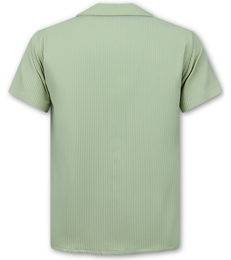 Enos Twinset - Conjunto de verano para hombre - Camisa holgada de canalé - Pantalón corto para hombre / Camiseta holgada para hombre - F-919 - Marrón