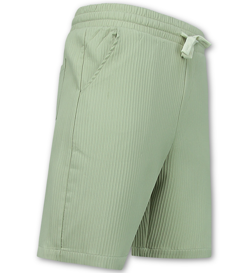 Enos Twinset - Conjunto de verano para hombre - Camisa holgada de canalé - Pantalón corto para hombre / Camiseta holgada para hombre - F-919 - Marrón