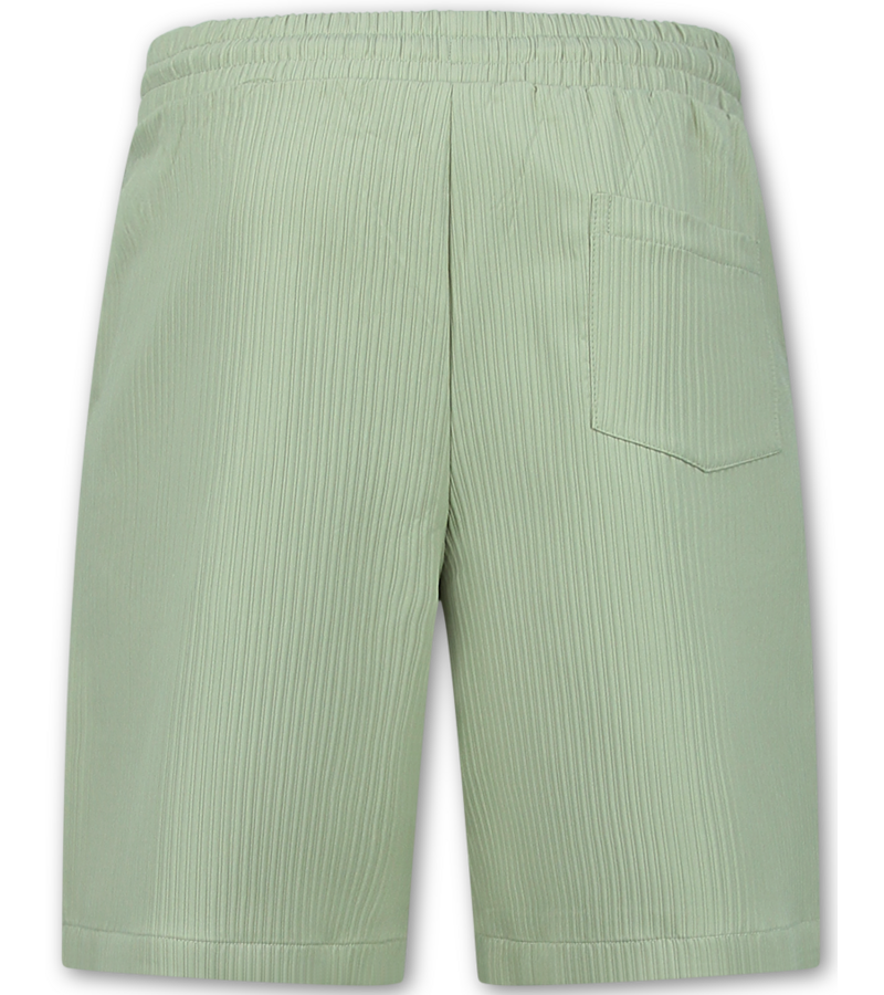 Enos Twinset - Conjunto de verano para hombre - Camisa holgada de canalé - Pantalón corto para hombre / Camiseta holgada para hombre - F-919 - Marrón