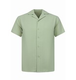 Enos Twinset - Conjunto de verano para hombre - Camisa holgada de canalé - Pantalón corto para hombre / Camiseta holgada para hombre - F-919 - Marrón