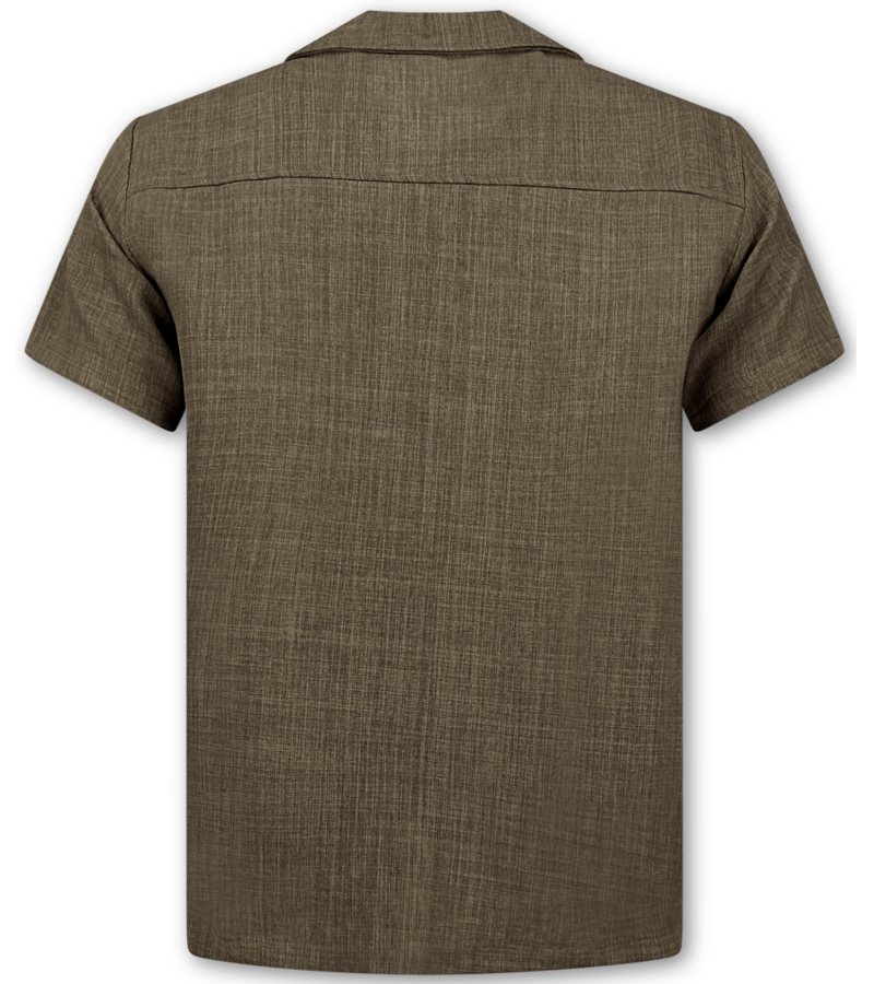 Enos Conjunto de lino - Conjunto de verano de lino para hombre - Camisa de lino para hombre - Pantalones de lino para hombre - MG-011 - Marrón