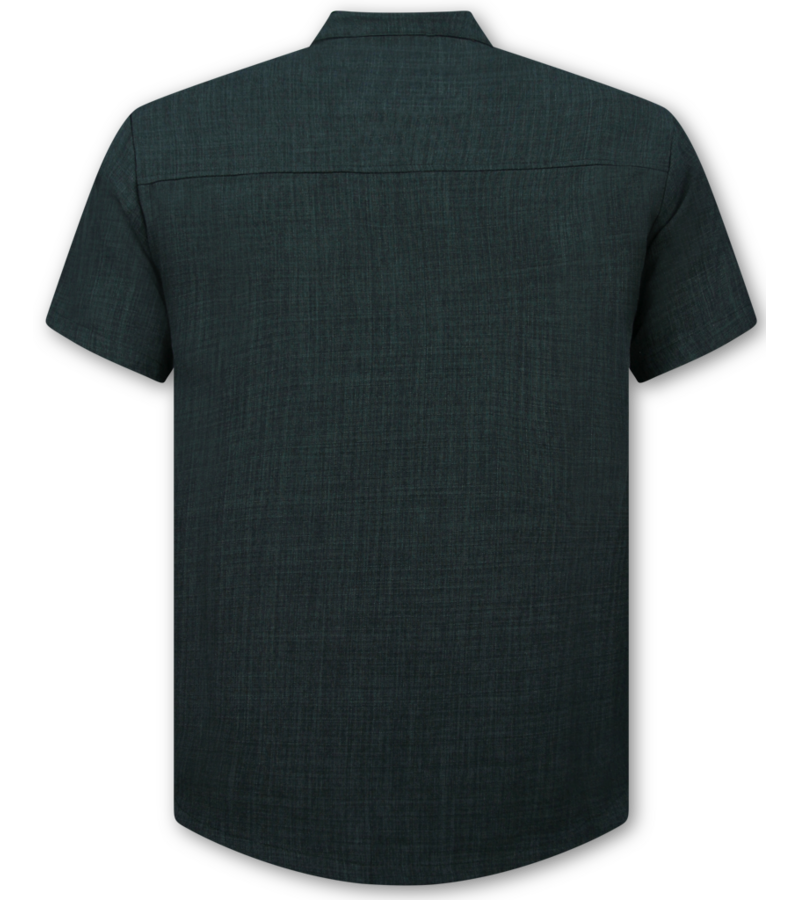 Enos Conjunto de lino de verano para hombre - Conjunto de lino para hombre - Camisa de lino para hombre - Pantalón de verano para hombre - MG-012 - Negro