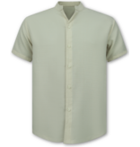 Enos Conjunto de lino de verano para hombre - Conjunto de lino para hombre - Camisa de lino para hombre - Pantalón de verano para hombre - MG-012 - Beige