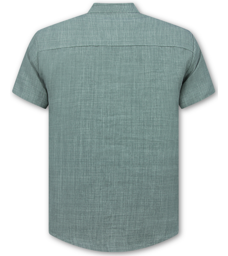 Enos Conjunto de lino de verano para hombre - Conjunto de lino para hombre - Camisa de lino para hombre - Pantalón de verano para hombre - MG-012 - Gris