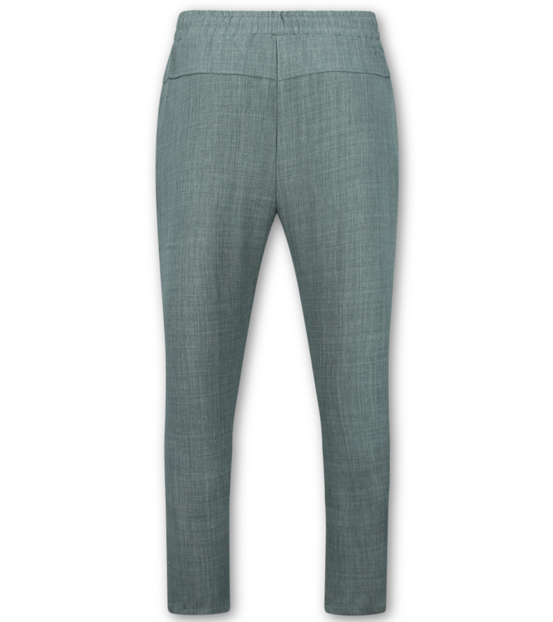 Enos Conjunto de lino de verano para hombre - Conjunto de lino para hombre - Camisa de lino para hombre - Pantalón de verano para hombre - MG-012 - Gris