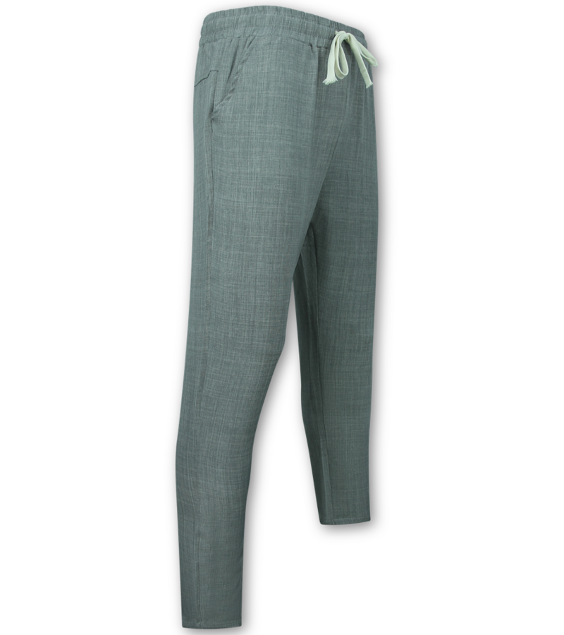 Enos Conjunto de lino de verano para hombre - Conjunto de lino para hombre - Camisa de lino para hombre - Pantalón de verano para hombre - MG-012 - Gris