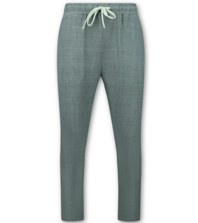 Enos Conjunto de lino de verano para hombre - Conjunto de lino para hombre - Camisa de lino para hombre - Pantalón de verano para hombre - MG-012 - Gris